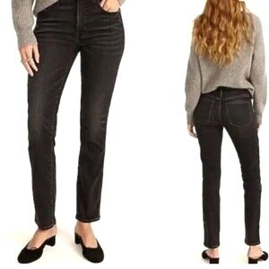J. Crew 9" Vintage Black Slim Straifht Jeans
